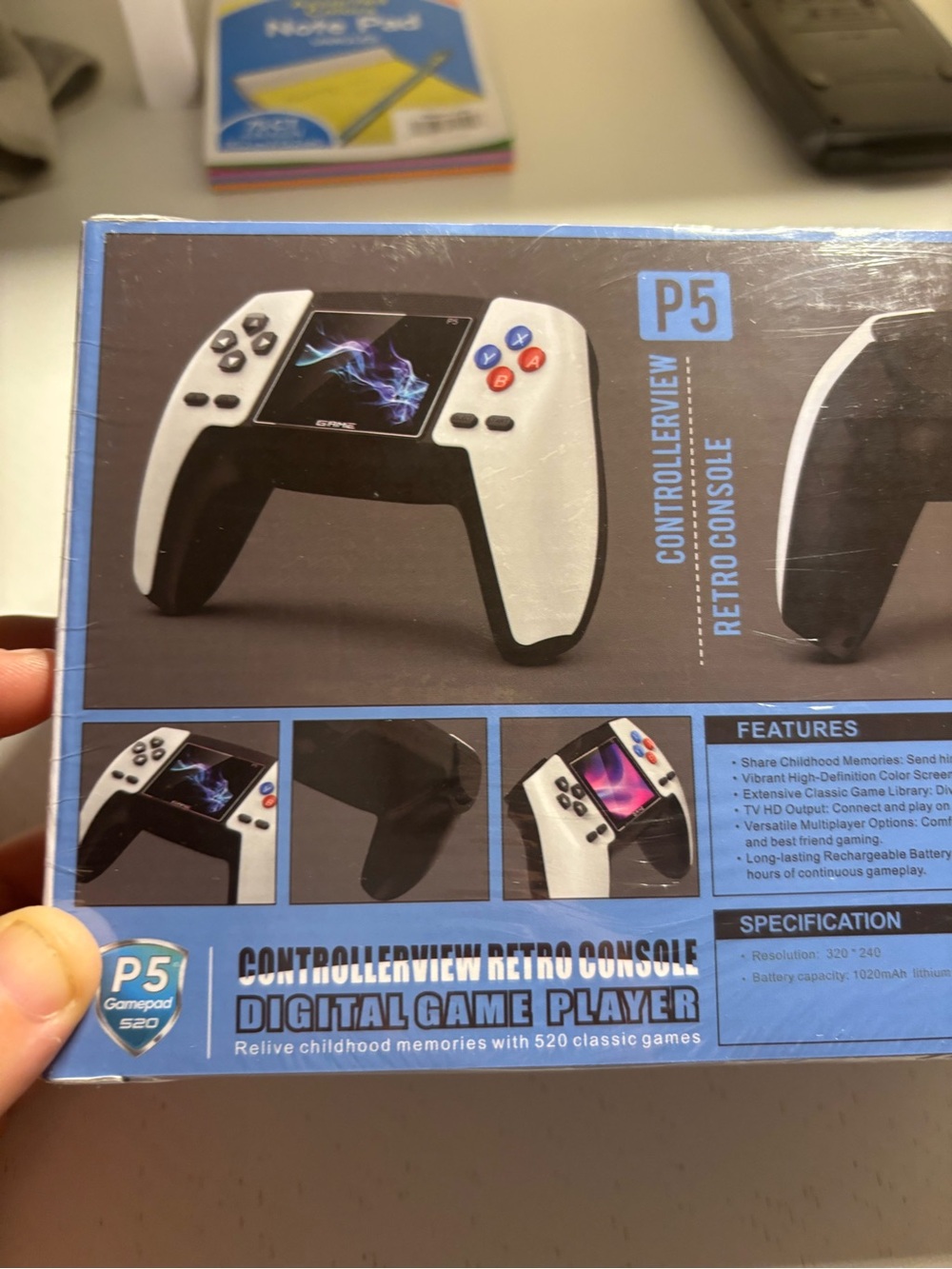 ControllerView Retro Handheld Game Console - Red - Picture 4 of 4